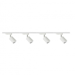 Zestaw 4x lampa SIENA Track biała z żarówką led gu10 PHILIPS 5W ciepła biała + szynoprzewód 2m kolor biały