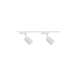 Zestaw 2x lampa SIENA ALU Track biała z żarówką led gu10 PHILIPS 5W ciepła biała + szynoprzewód 1m kolor biały