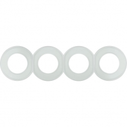 HAGER POLO Berker 1930 Glasserie ramka 4-krotna szklana 2x109200+2x109300