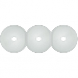 HAGER POLO Berker 1930 Glasserie Płytka 3-krotna szklana biała 2 x 1094+1 x 1095