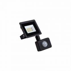 Kanlux MILEDO naświetlacz LED GRUN NV LED-10-B-SE, 10W, 800lm, neutralna biała, 4000K, IP44, z czujnikiem ruchu PIR