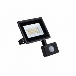 Kanlux MILEDO naświetlacz LED GRUN NV LED-20-B-SE, 20W, 1700lm, neutralna biała, 4000K, IP44, z czujnikiem ruchu PIR