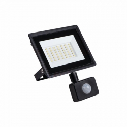 Kanlux MILEDO naświetlacz LED GRUN NV LED-30-B-SE, 30W, 2650lm, neutralna biała, 4000K, IP44, z czujnikiem ruchu PIR