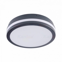 Kanlux plafon led BENO N 18W NW-O-SE GR neutralana biała, 4000K, 1400lm, okrągły, grafit, z mikrofalowym czujnikiem ruchu, IP54