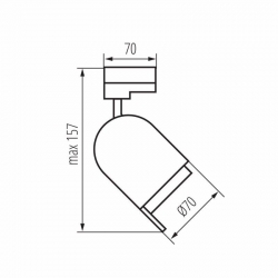 Kanlux oprawa na szynę ATL3 GU10-W 1xGU10 biała na szynoprzewód luxsystem-3f