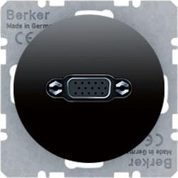 HAGER POLO Berker R.1/R.3 Gniazdo VGA czarny 3315402045