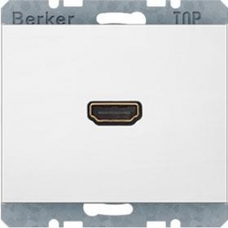 HAGER POLO Berker K.1 Gniazdo pojedyncze HDMI biały połysk 3315427009