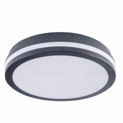 Kanlux plafon led BENO 24W NW-O-SE GR neutralna biała, 4000K, 1920lm, okrągły, grafit, z mikrofalowym czujnikiem ruchu, IP54