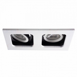 Kanlux oprawa sufitowa wpuszczana REUL 2xDTL W/B, biało-czarna, podwójna, regulowana, odlew aluminium