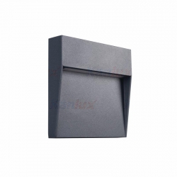 Kanlux  oprawa DULI LED 4W-NW-L-GR elewacyjna, neutralna biała, 4000K, 100lm, kwadrat 105x105mm, IP54, antracyt,