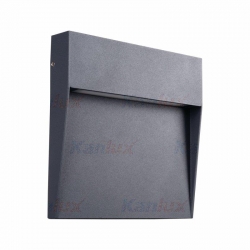 Kanlux oprawa DULI LED 6 5W-NW-L-GR elewacyjna, neutralna biała, 4000K, 270lm, kwadrat 160x160mm, IP54, antracyt