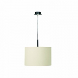 Nowodvorski lampa wisząca ALICE M E27 x 1 Tkanina Stal lakierowana Ecru ~220-230 V MAX: 1x60W