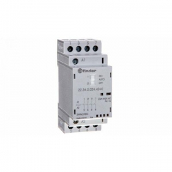 Stycznik modułowy 4Z 25A 24V AC/DC funkcja Auto-On-Off, wskaźnik zadziałania + LED, 35mm 22.34.0.024.4340