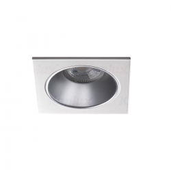 Kanlux oprawa sufitowa GLOZO DSL SR/W srebrna/biała, stop aluminium, kwadrat