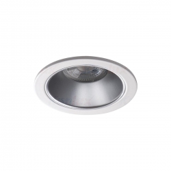 Kanlux oprawa sufitowa GLOZO DSO SR/W srebrna/biała, stop aluminium, okrągła