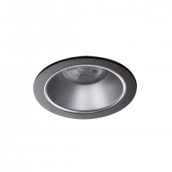 Kanlux oprawa sufitowa GLOZO DSO SR/B srebrna/czarna, stop aluminium, okrągła