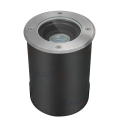 Kanlux oprawa najazdowa BERG AD-7O 1xGU10, stal nierdzewna, okrągła fi130mm, IP67, IK10, regulowany kąt świecenia