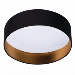 Kanlux  plafon RIFA LED 17,5W NW B/G neutralna biała, 4000K, 1550lm, czary/złoty