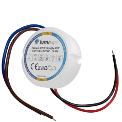 Zasilacz RPSW 36W 12V DC IP67 okrągły puszkowy do puszki fi60 3A LL8956