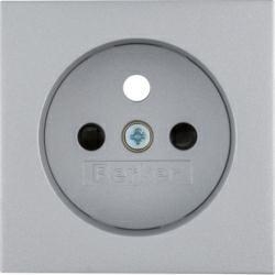 HAGER POLO Berker B.3/B.7 płytka gniazda pojedynczego z/u aluminium 3965768994