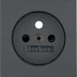 HAGER POLO Berker B.3/B.7 płytka gniazda pojedynczego z/u antracyt b.kwadrat 3965768996