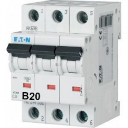 EATON Wyłącznik nadprądowy 3P B 20A 6kA AC CLS6-B20/3-DP 270409