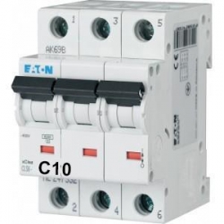 EATON Wyłącznik nadprądowy 3P C 10A 6kA AC CLS6-C10/3-DP 270418