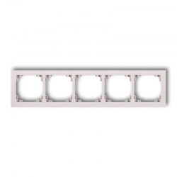 Karlik DECO Ramka uniwersalna 5-krotna z tworzywa DECO Pastel Matt pudrowy róż PODTYNKOWY produkt na zamówienie IP 20 40DR-5