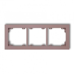 Karlik DECO Ramka uniwersalna potrójna z tworzywa DECO Pastel Matt lawendowy PODTYNKOWY produkt na zamówienie IP 20 42DR-3