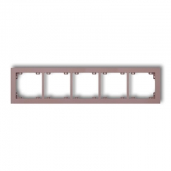 Karlik DECO Ramka uniwersalna 5-krotna z tworzywa DECO Pastel Matt lawendowy PODTYNKOWY produkt na zamówienie IP 20 42DR-5