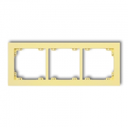 Karlik DECO Ramka uniwersalna potrójna z tworzywa DECO Pastel Matt kanarkowy PODTYNKOWY produkt na zamówienie IP 20 43DR-3