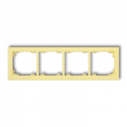 Karlik DECO Ramka uniwersalna podczwórna z tworzywa DECO Pastel Matt kanarkowy PODTYNKOWY produkt na zamówienie IP 20 43DR-4