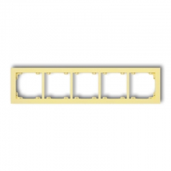 Karlik DECO Ramka uniwersalna 5-krotna z tworzywa DECO Pastel Matt kanarkowy PODTYNKOWY produkt na zamówienie IP 20 43DR-5