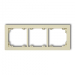 Karlik DECO Ramka uniwersalna potrójna z tworzywa DECO Pastel Matt orzech ziemny PODTYNKOWY produkt na zamówienie IP 20 44DR-3