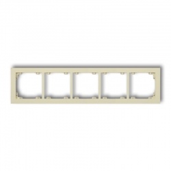 Karlik DECO Ramka uniwersalna 5-krotna z tworzywa DECO Pastel Matt orzech ziemny PODTYNKOWY produkt na zamówienie IP 20 44DR-5