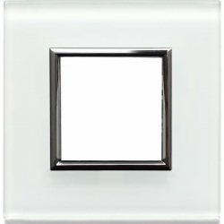 KOS-ELEKTRO SYSTEM DANTE Ramka pojedyncza szklana CREATIVE WHITE GLASS ( białe szkło) 4502181