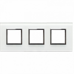 KOS-ELEKTRO SYSTEM DANTE Ramka potrójna szklana CREATIVE WHITE GLASS ( białe szkło) 4502183