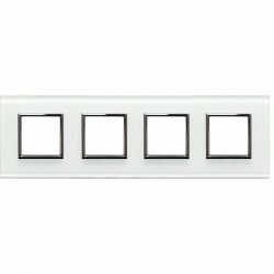 KOS-ELEKTRO SYSTEM DANTE Ramka poczwórna szklana CREATIVE WHITE GLASS ( białe szkło) 4502184