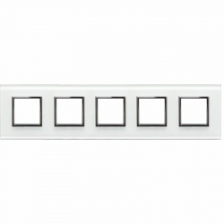KOS-ELEKTRO SYSTEM DANTE Ramka pięciokrotna szklana CREATIVE WHITE GLASS ( białe szkło) 4502185