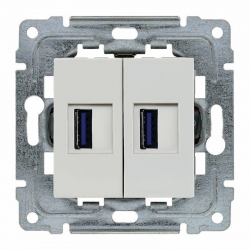 KOS-ELEKTRO SYSTEM DANTE ładowarka 2xUSB 3.0 5V 2A 450457 biały