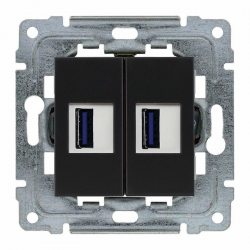 KOS-ELEKTRO SYSTEM DANTE ładowarka 2xUSB 3.0 5V 2A czarny 450957