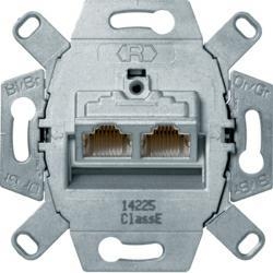HAGER POLO Berker OnePlatform Gniazdo komputerowe podwójne kat. 6e ekranowane RJ45 455501