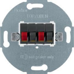 HAGER POLO Berker OnePlatform Gniazdo głośnikowe podwójne antracyt mat 457305