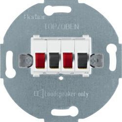 HAGER POLO Berker OnePlatform Gniazdo głośnikowe podwójne biały połysk 457309