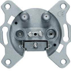 HAGER POLO OnePlatform Gniazdo antenowe 4-wyjściowe nieprzelotowe mechanizm 459410
