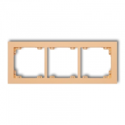 Karlik DECO Ramka uniwersalna potrójna z tworzywa DECO Pastel Matt brzoskwiniowy PODTYNKOWY produkt na zamówienie IP 20 45DR-3