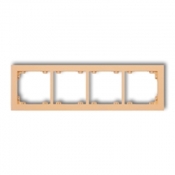 Karlik DECO Ramka uniwersalna podczwórna z tworzywa DECO Pastel Matt brzoskwiniowy PODTYNKOWY produkt na zamówienie IP 20 45DR-4
