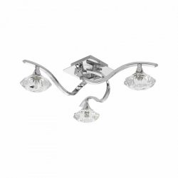 Nowodvorski oprawa przysufitowa TESALLI G9 x 3 Stal chromowana Szkło Chrom ~220-230 V MAX: 3x40W