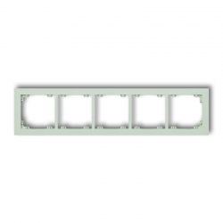 Karlik DECO Ramka uniwersalna 5-krotna na z tworzywa DECO Pastel Matt miętowy PODTYNKOWY produkt na zamówienie IP 20 46DR-5
