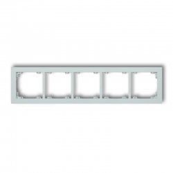 Karlik DECO Ramka uniwersalna 5-krotna z tworzywa DECO Pastel Matt lodowy błękit PODTYNKOWY produkt na zamówienie IP 20 47DR-5